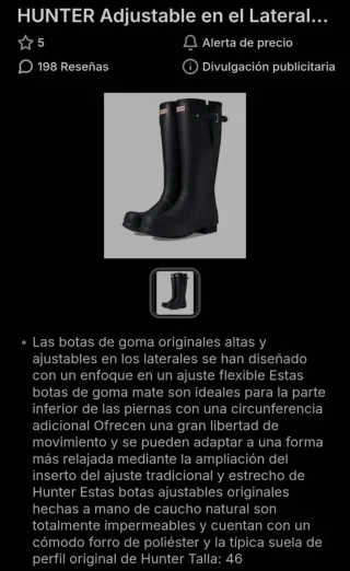 Botas de agua Hunter negras