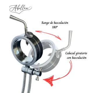 Soporte Jamonero Profesional Negro/Plata