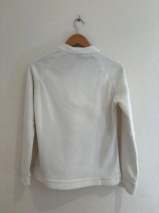 Forro polar blanco con cremallera