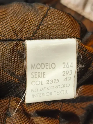 Chaqueta Piel Vintage Mujer Marrón