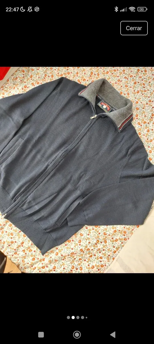 Suéter Lana Merino azul marino