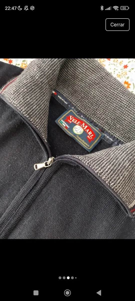 Suéter Lana Merino azul marino