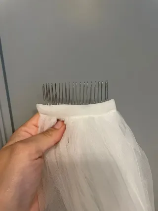 Velo de novia largo con encaje