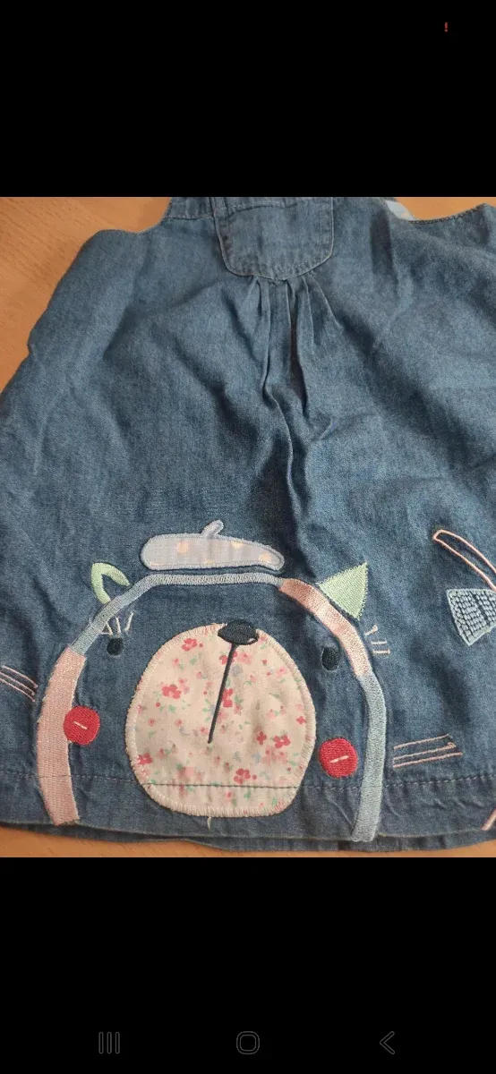 Peto vaquero bebé falda
