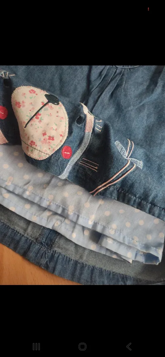 Peto vaquero bebé falda