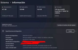 Portátil HP ProBook 440 G8 i7 16GB/512GB SSD