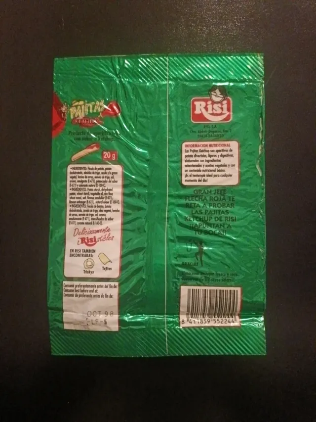 Bolsa Pajitas Ketchup Risi 1998