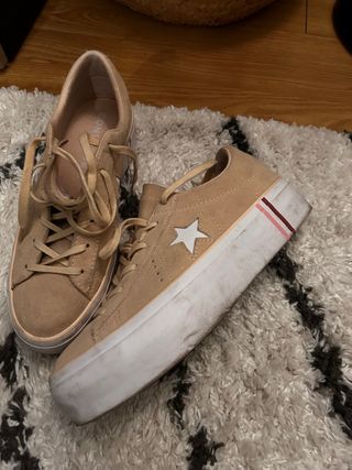 Converse Beige Plataforma