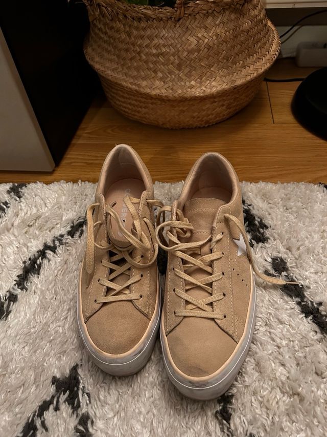 Converse Beige Plataforma
