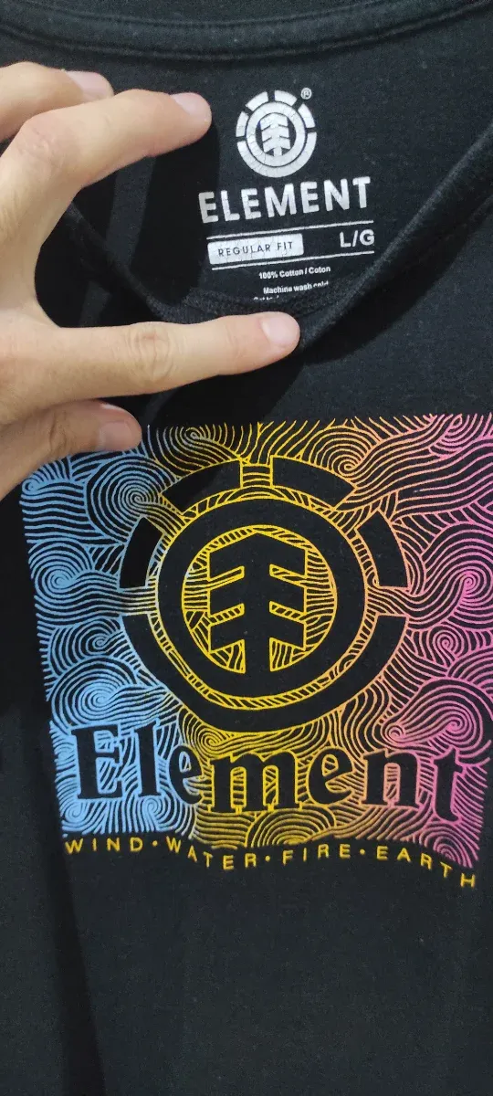 Lote 2 Camisetas Vans y Element Negras