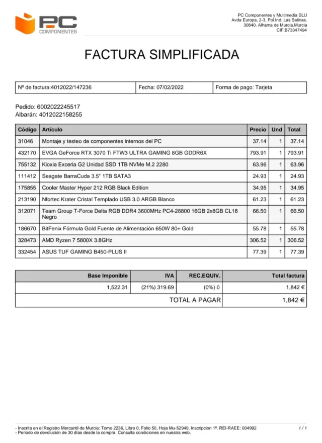 PC GAMING NVIDIA 3070 TI