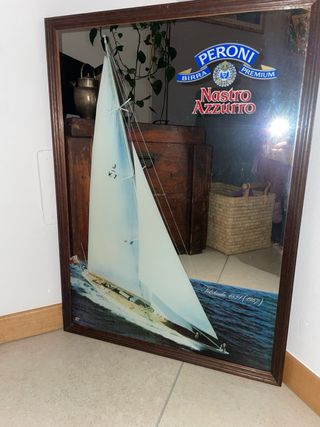 Specchio Peroni Nastro Azzurro Vintage Vela