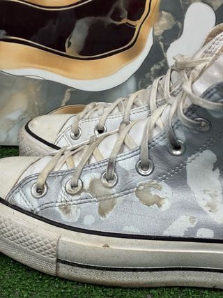 Converse All Star Argento/Bianco Tg 39.5