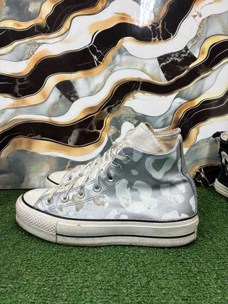 Converse All Star Argento/Bianco Tg 39.5