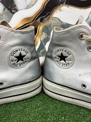 Converse All Star Argento/Bianco Tg 39.5