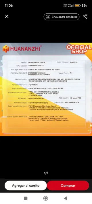 Combo Huananzhi х99 tf + Xeon E5-2678v3+ 16Gb Ram