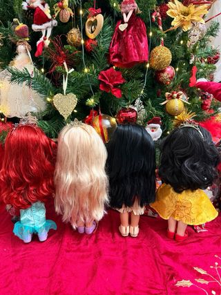 Set 4 Bambole Principesse Disney Ariel Biancaneve