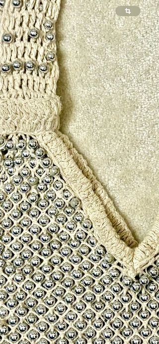 Bolso crochet Zara perlas