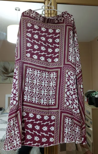 Falda larga estampada