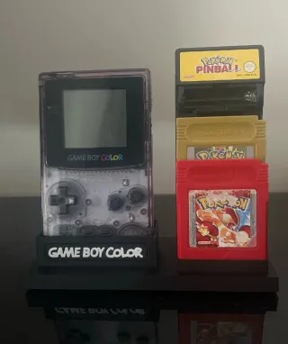 Soporte expositor GAMEBOY Color con base de juegos