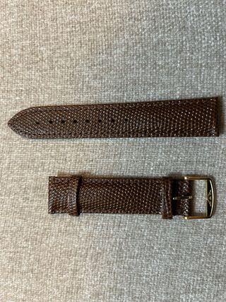 Correa de reloj de piel marrón