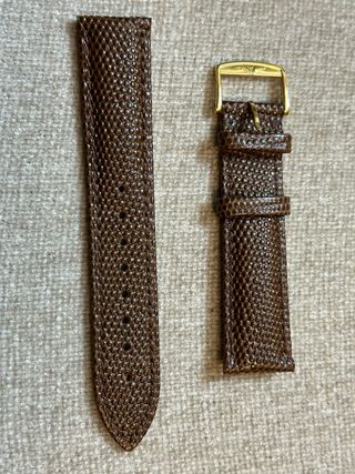 Correa de reloj de piel marrón