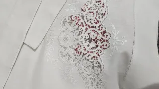 Set 3 Asciugamani Antichi Lino Ricamato