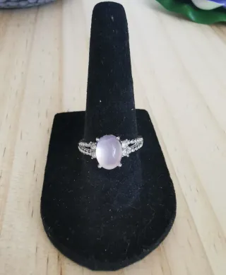 Anillo Ágata Rosa Natural Ajustable