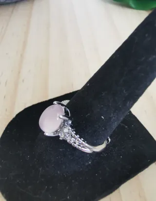 Anillo Ágata Rosa Natural Ajustable