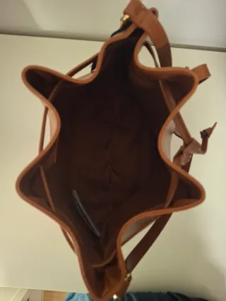 Bolso bucket Cortefiel Marrón Piel Serpiente