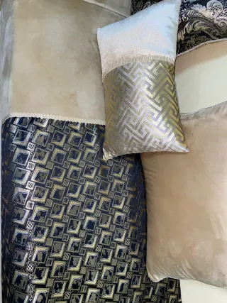 Fundas Salón Marroquí Negro y Dorado