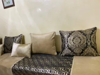 Fundas Salón Marroquí Negro y Dorado