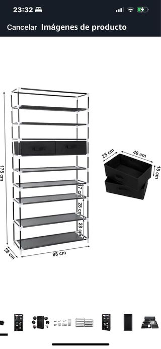 Estantería organizadora de tela