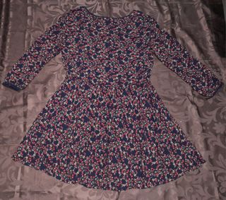 Vestido azul estampado flores