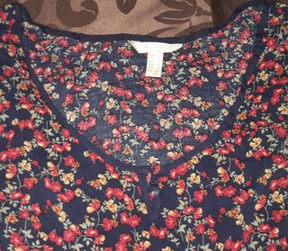 Vestido azul estampado flores