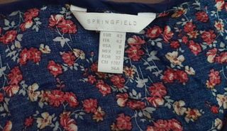 Vestido azul estampado flores