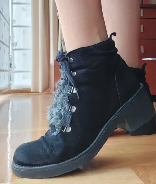 Botines serraje negro (N°38)