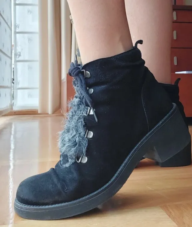 Botines serraje negro (N°38)