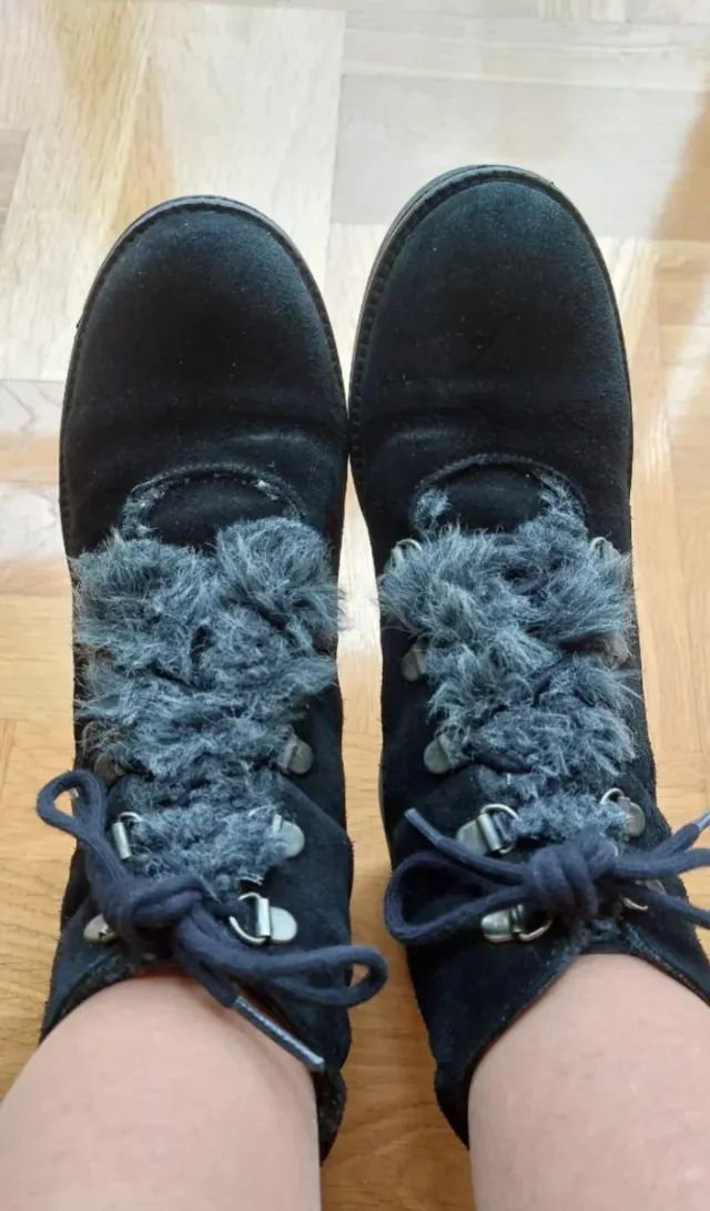 Botines serraje negro (N°38)