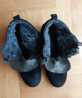 Botines serraje negro (N°38)