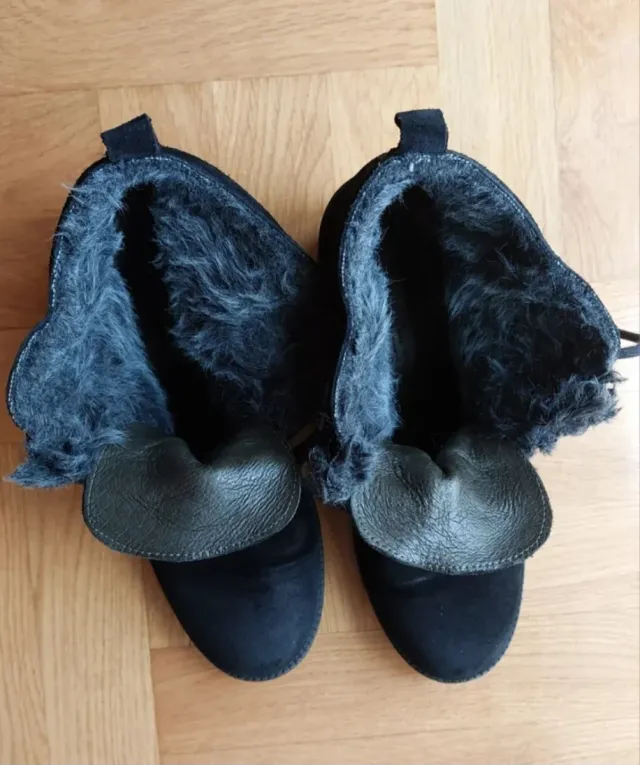 Botines serraje negro (N°38)