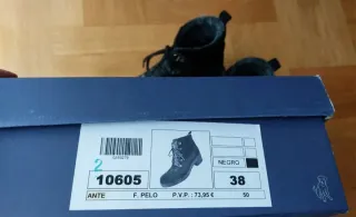 Botines serraje negro (N°38)