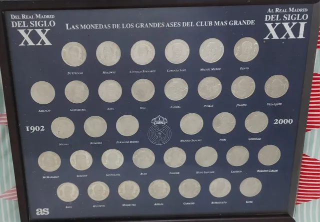 Monedas Real Madrid: Grandes Ases Siglo XX y XXI