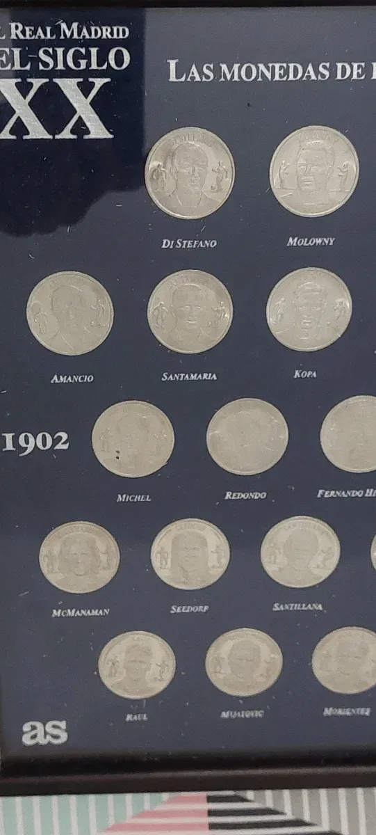 Monedas Real Madrid: Grandes Ases Siglo XX y XXI