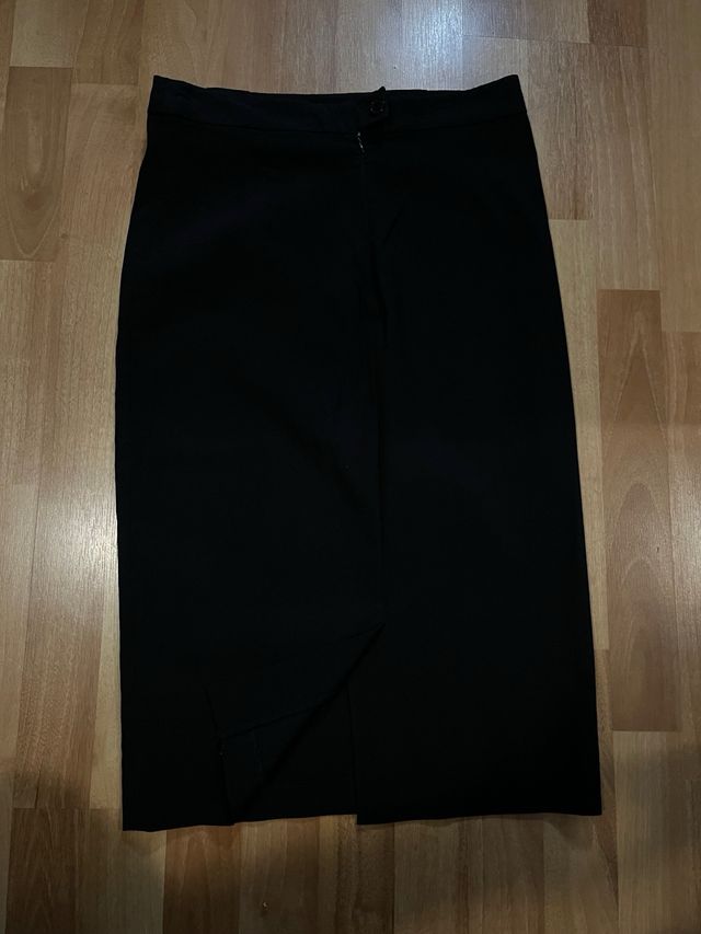 Falda tubo larga negra