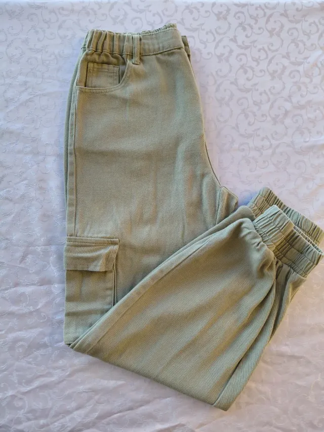 Pantaloni Cargo Donna Verde Salvia