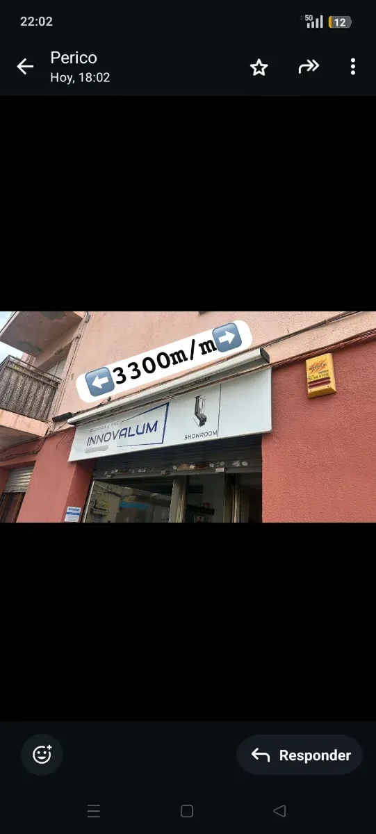 Rótulo en perfecto estado