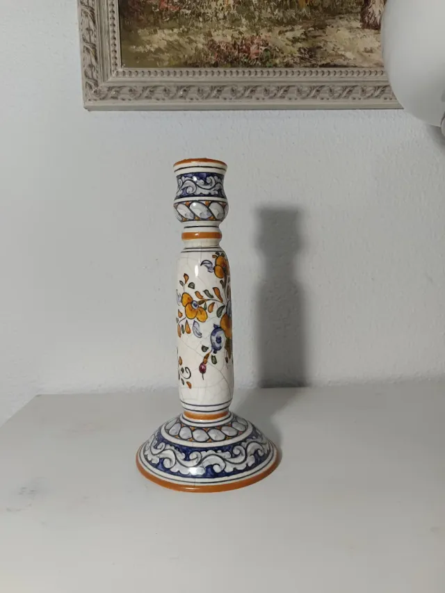 Portavelas cerámica Talavera multicolor