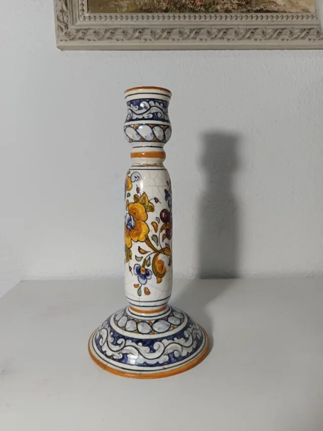 Portavelas cerámica Talavera multicolor