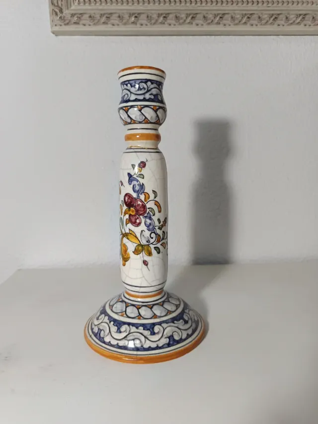Portavelas cerámica Talavera multicolor